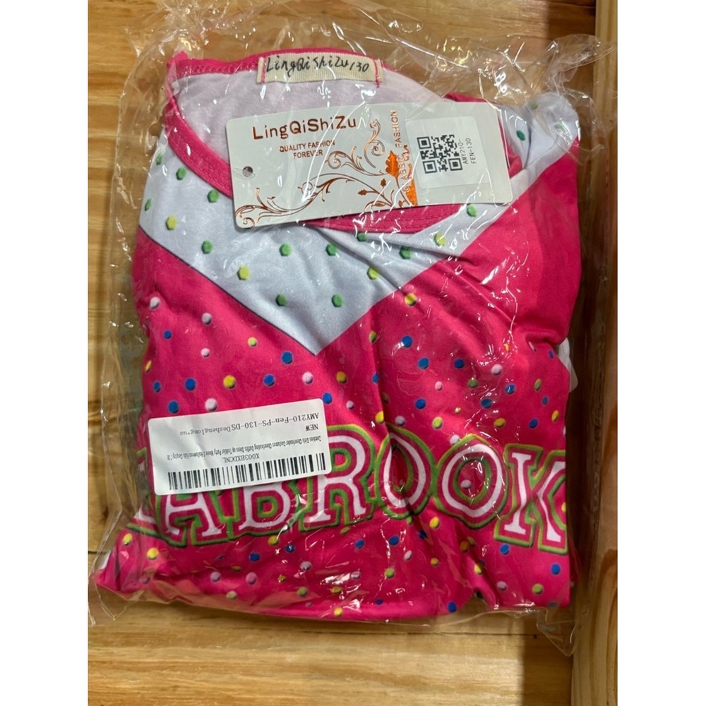 Zombies 3 Seabrook Cheerleader Costume Girls‎ Pink Dress Set Pom Poms Bow NEW